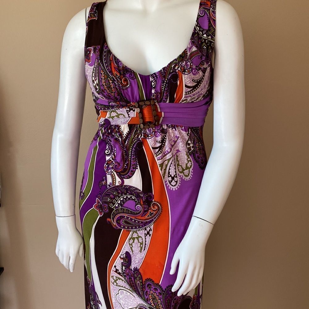 Bisou Bisou by Michele Bohbot Paisley Maxi Dress - Size 8